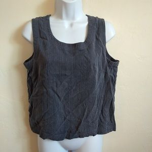 Coldwater Creek Ribbed Knit Tank Top Lyocell L